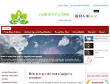 Tablet Screenshot of lightoffengshui.com